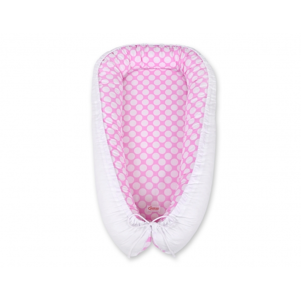 Babynestchen - Rosa-Punktemuster/weiß