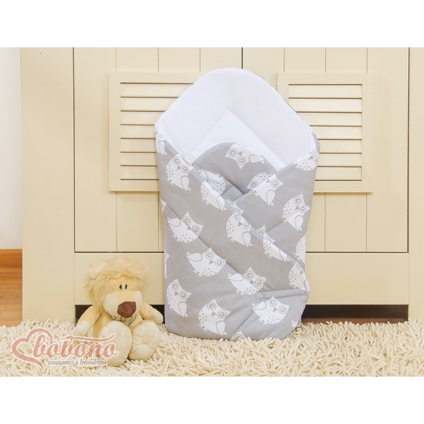 Babynestchen - Simple Eulen grau