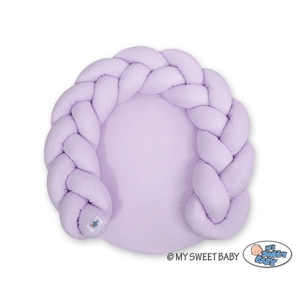 Babynestchen / Spielmatte Zopfschlange 2 in1 - lila