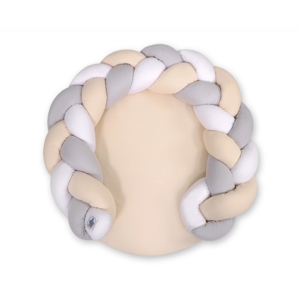 Babynestchen / Spielmatte 2 in1 - weiß-beige-grau