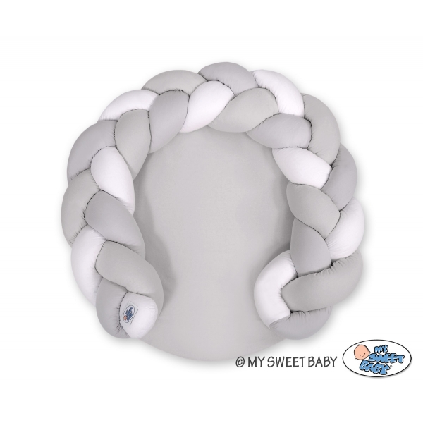 Babynestchen / Spielmatte 2 in1 - weiß-grau