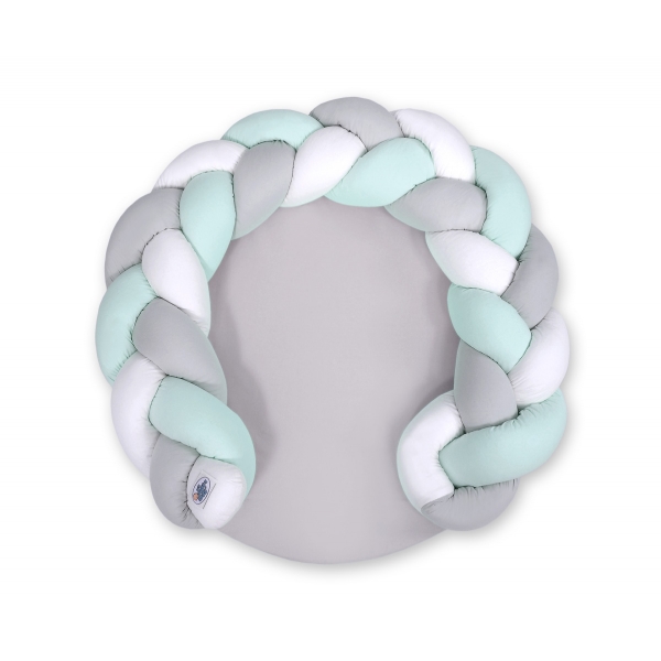 Babynestchen / Spielmatte 2 in1 - weiß-minze-grau