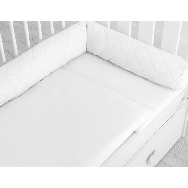 Babynestchen und Bettschlange gesteppt - weiss