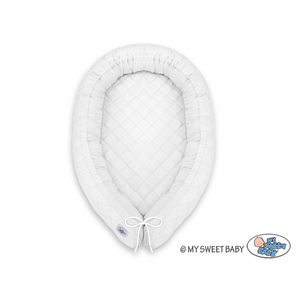 Babynestchen und Bettschlange gesteppt - weiss