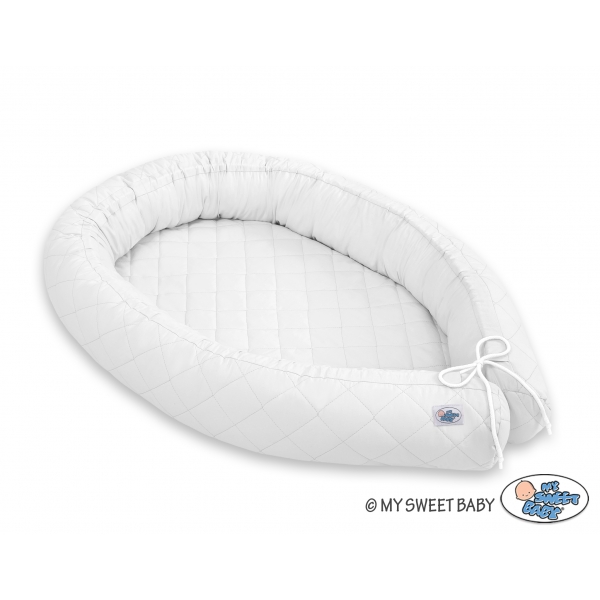 Babynestchen und Bettschlange gesteppt - weiss