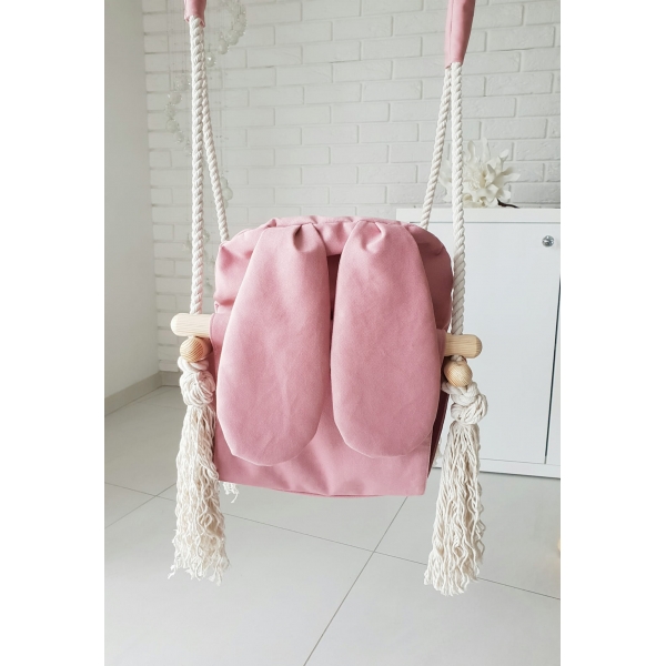 Rosa Indoor-Babyschaukel für die Tür order Decke