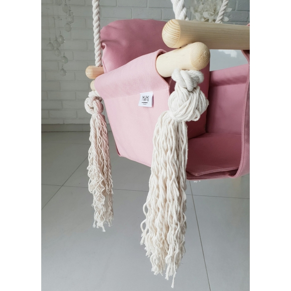 Indoor-Babyschaukel Kaninchen Rosa