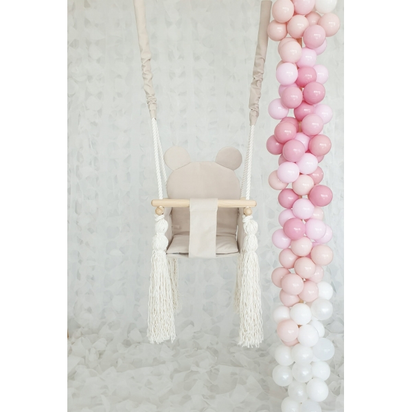 Sicherheits-Indoor-Babyschaukel Creme