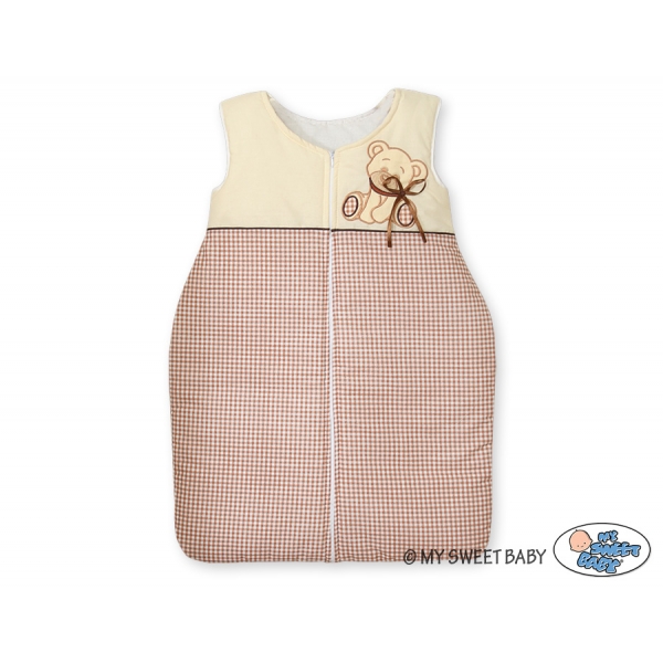 Babyschlafsack - Bär mit Schleife braun