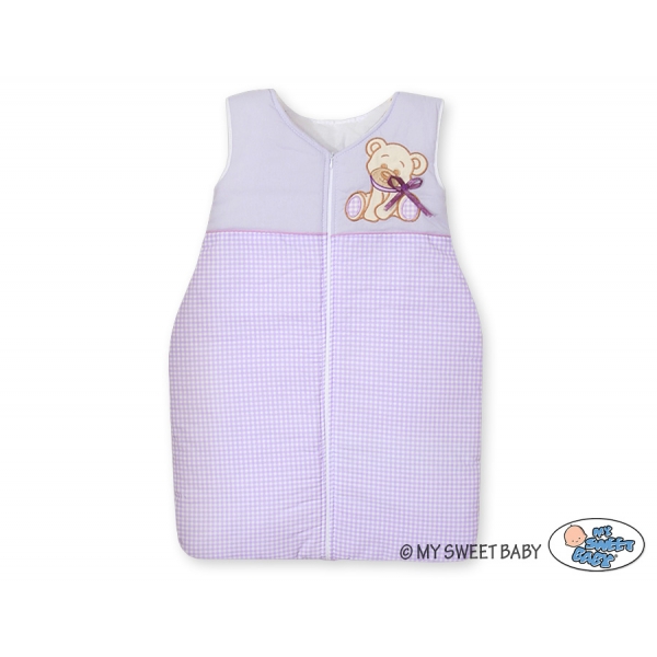 Babyschlafsack - Bär mit Schleife lila