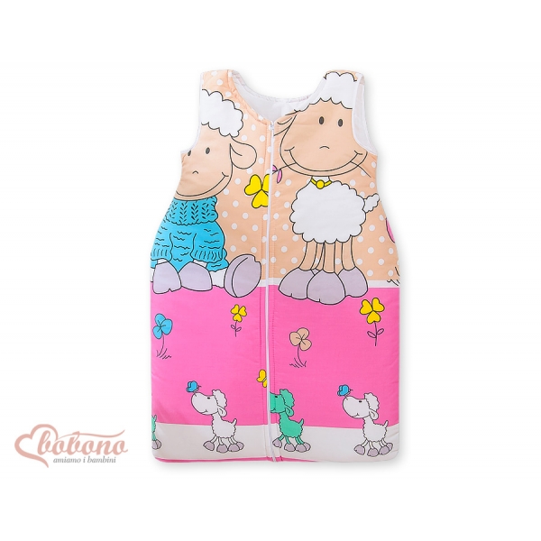 Babyschlafsack - Basic Schafe beige-rosa