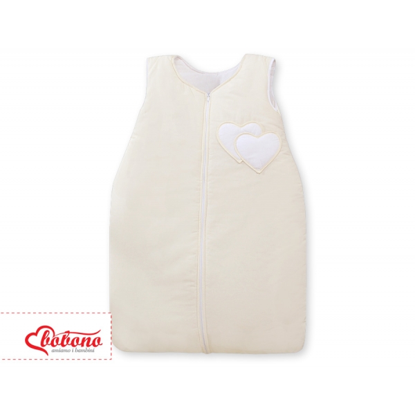 Babyschlafsack - Hängende Herzen creme