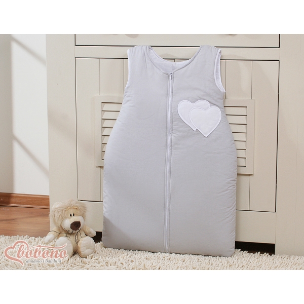 Babyschlafsack - Hängende Herzen grey