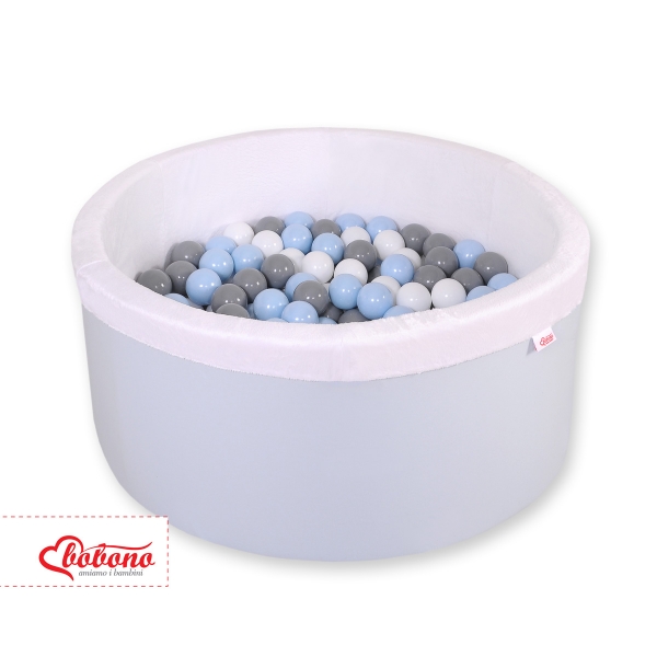 Bällebad aus Minkystoff mit Bällen 200st - blau