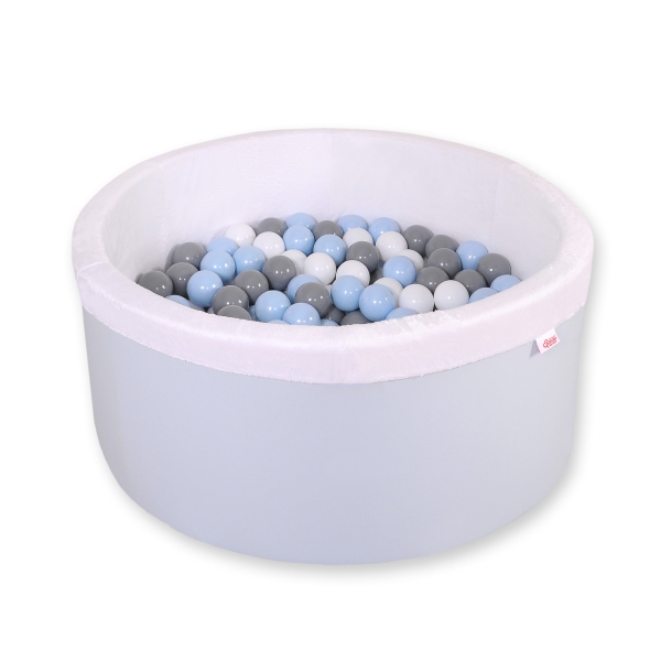 Bällebad aus Minkystoff mit Bällen 200st - blau