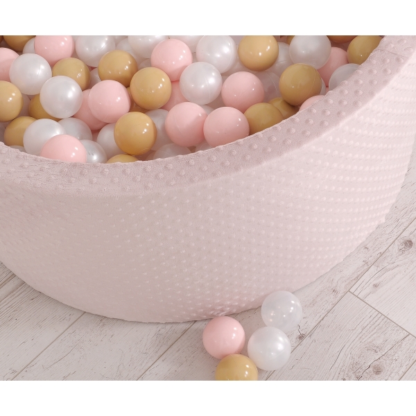Bällebad aus Minkystoff mit Bällen 200st- blush