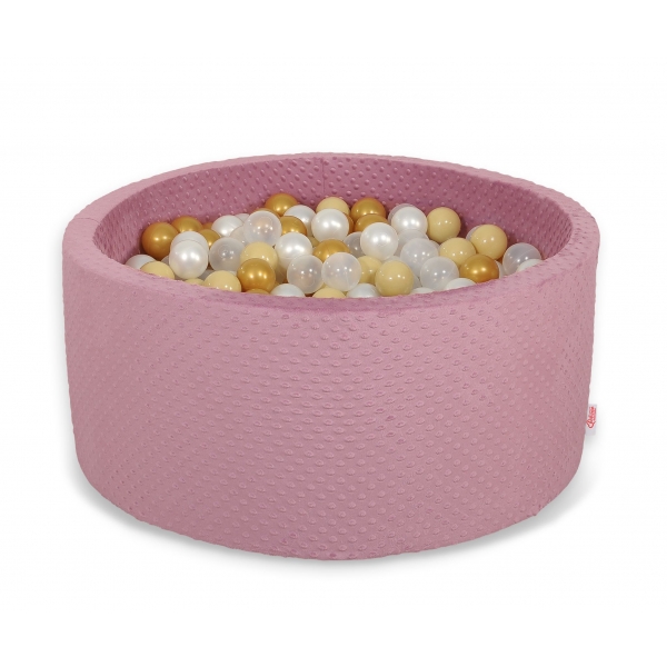 Bällebad aus Minkystoff mit Bällen 200st- pastellviolett