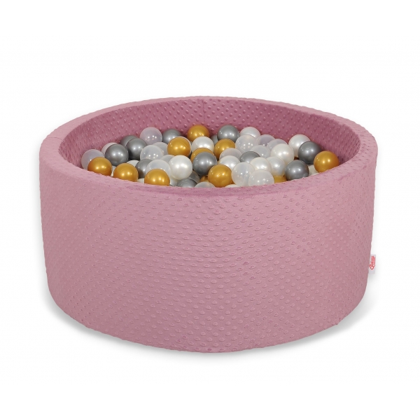 Bällebad aus Minkystoff mit Bällen 200st- pastellviolett