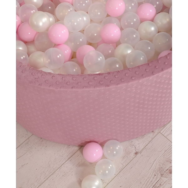 Bällebad aus Minkystoff mit Bällen 200st- pastellviolett