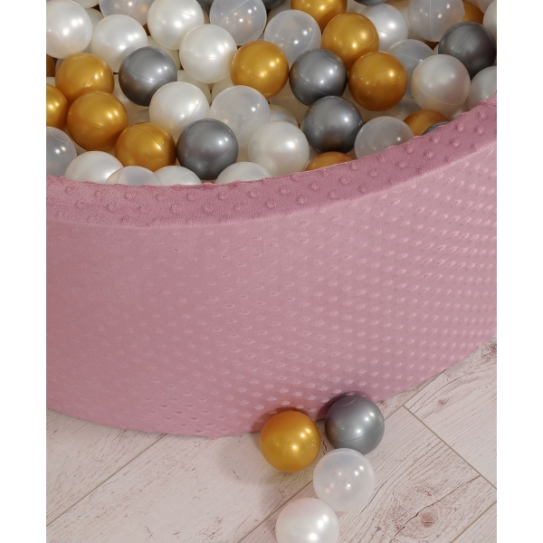 Bällebad aus Minkystoff mit Bällen 200st- pastellviolett