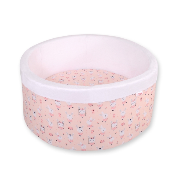 Bällebad aus Minkystoff ohne Bälle - Ballerinen rosa