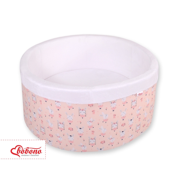 Bällebad aus Minkystoff ohne Bälle - Ballerinen rosa