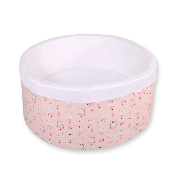 Bällebad aus Minkystoff ohne Bälle - Ballerinen rosa