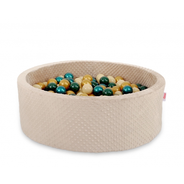 Bällebad Beige Minkystoff Höhe 30 cm 200st Bällen