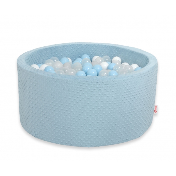 Bällebad für Babys 90 x 40 cm Minky mit Bällen 200st- misty blue