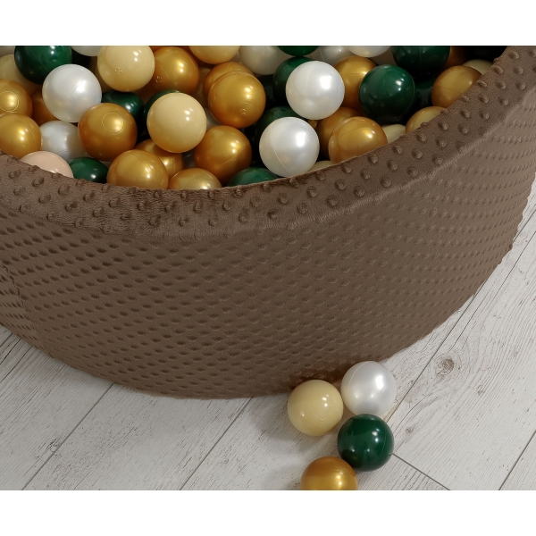 Bällebad für Babys 90 x 40 cm Minky mit Bällen 200st- Schokoladen