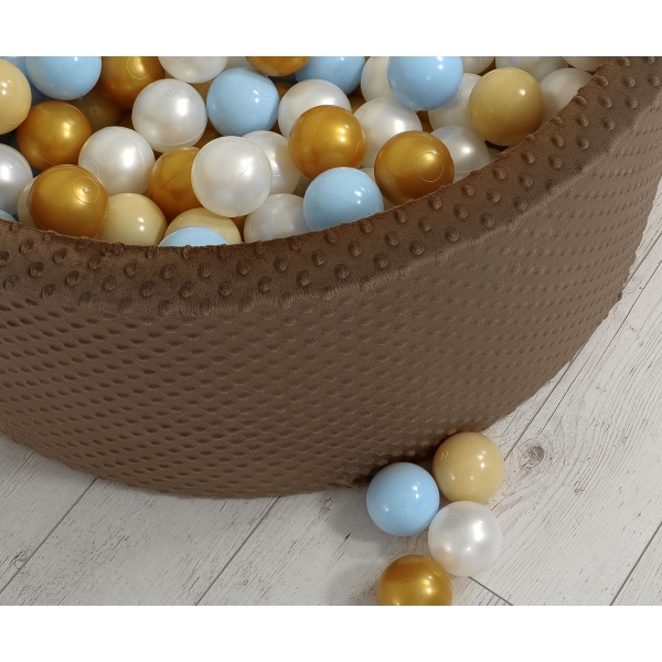 Bällebad für Babys 90 x 40 cm Minky mit Bällen 200st- Schokoladen