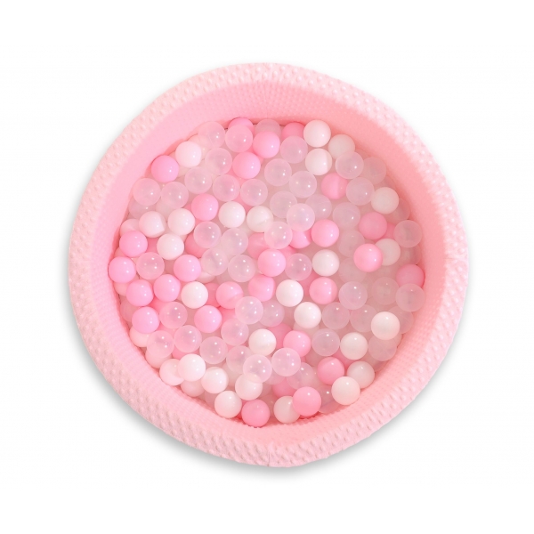 Bällebad für Babys 90 x 40 cm Minky mit Bällen 300st - rosa