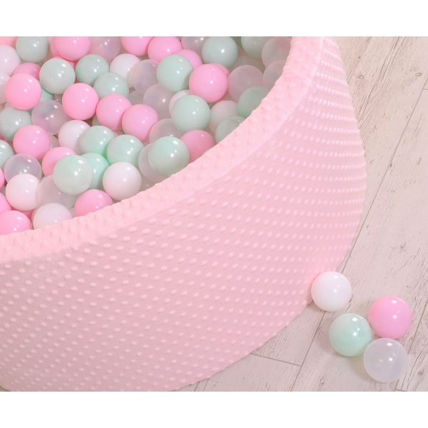 Bällebad für Babys 90 x 40 cm Minky mit Bällen 300st - rosa
