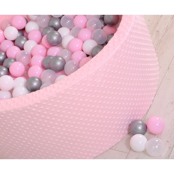 Bällebad für Babys 90 x 40 cm Minky mit Bällen 300st - rosa