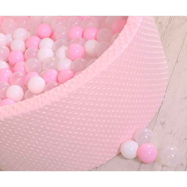 Bällebad für Babys 90 x 40 cm Minky mit Bällen 300st - rosa