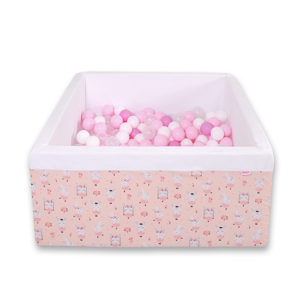 Bällebad minky mit Bällen 200st - Ballerinen rosa