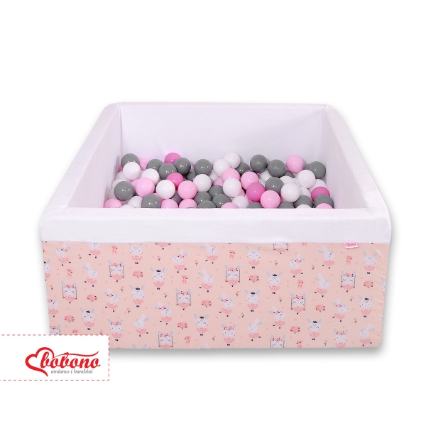 Bällebad minky mit Bällen 200st - Ballerinen rosa