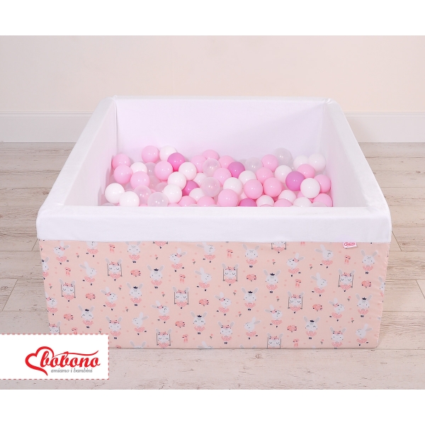 Bällebad minky mit Bällen 200st - Ballerinen rosa