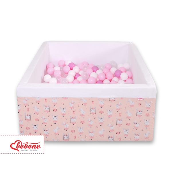 Bällebad minky mit Bällen 200st - Ballerinen rosa