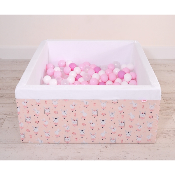 Bällebad minky mit Bällen 200st - Ballerinen rosa