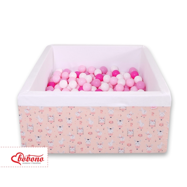 Bällebad minky mit Bällen 200st - Ballerinen rosa