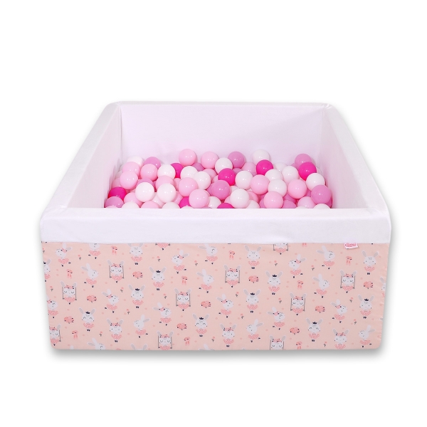 Bällebad minky mit Bällen 200st - Ballerinen rosa