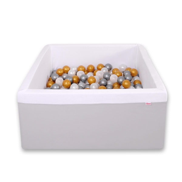 Bällebad minky mit Bällen 200st - grau