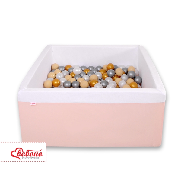 Bällebad minky mit Bällen 200st - puderrosa