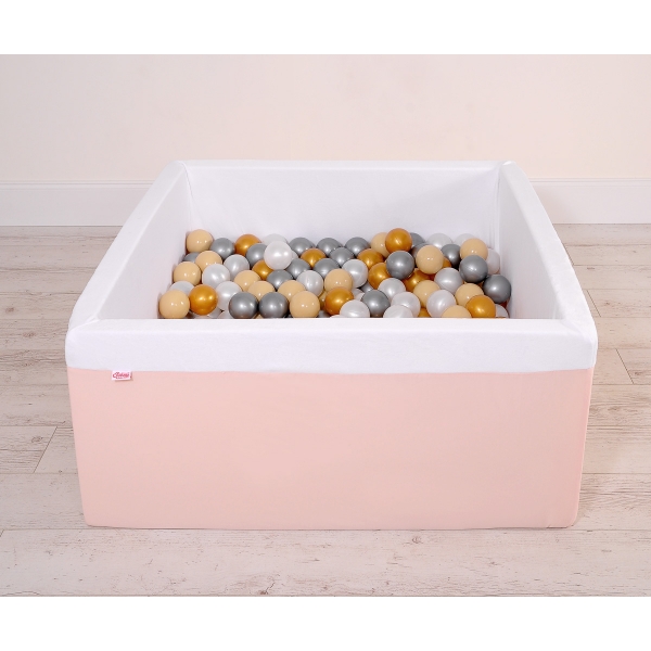 Bällebad minky mit Bällen 200st - puderrosa