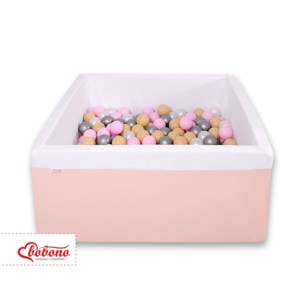 Bällebad minky mit Bällen 200st - puderrosa