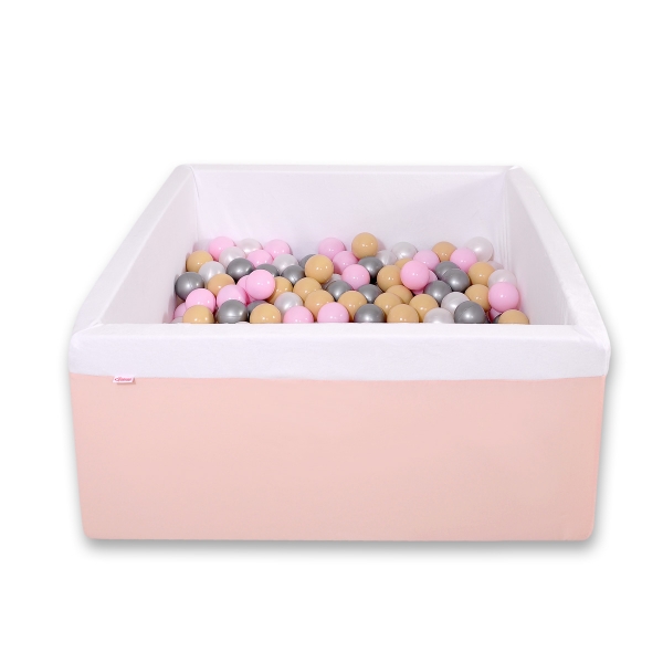 Bällebad minky mit Bällen 200st - puderrosa