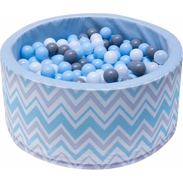 Bällebad blau mit Bällen ZigZag