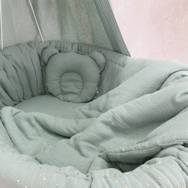 Bärenkopfes und Decke Baby Stubenwagen Set