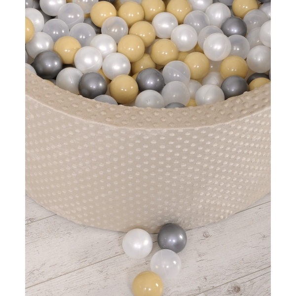 Baby Bällebad mit 200 Bälle Gold Grün Beige Dunkelgrün